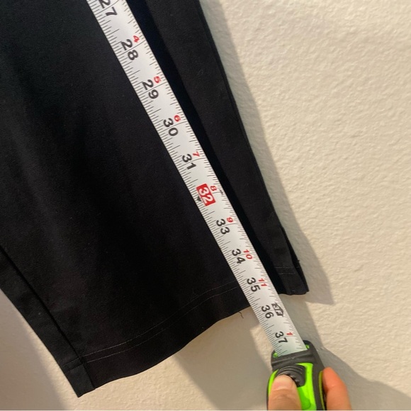 Eileen Fisher Pants Womens Medium Black Straight Tapered Organic Cotton Stretch - Picture 6 of 9